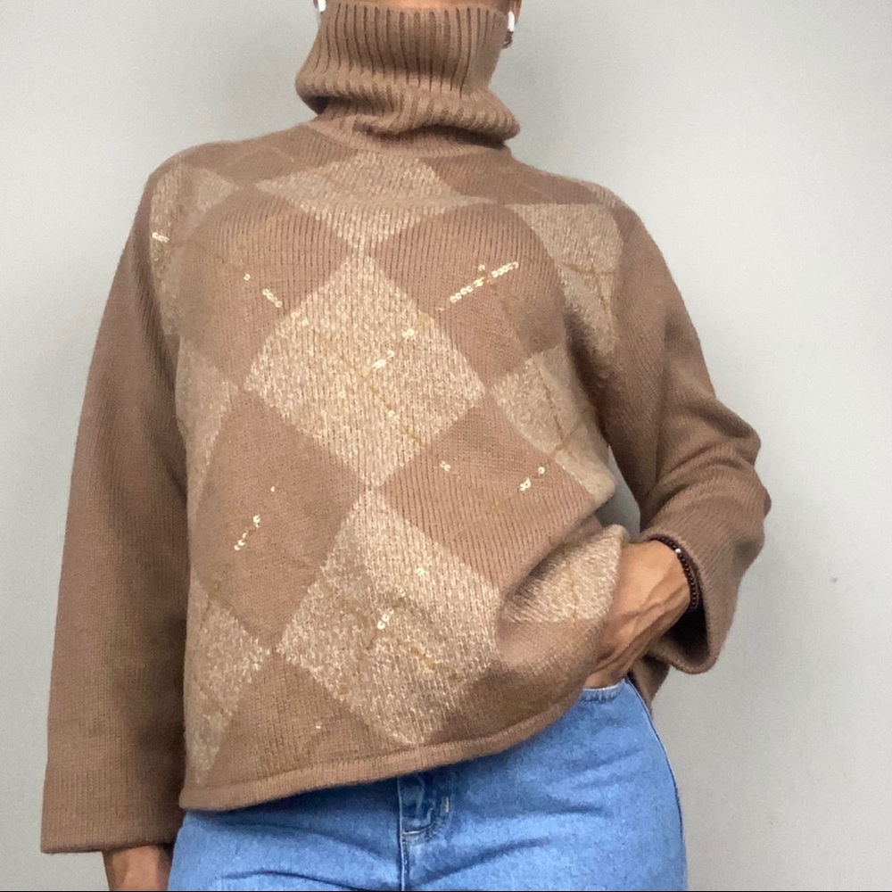 Tan Turtleneck Sweater by Norton McNaughton